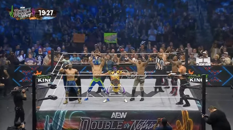 The eight men in the ring