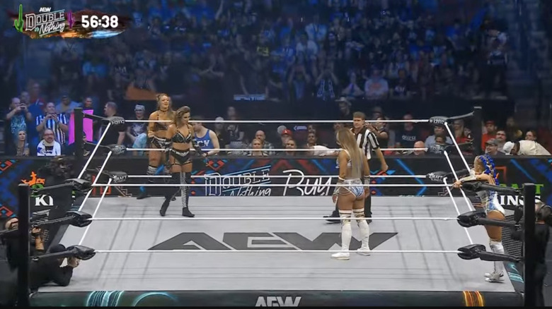 The four women in the ring