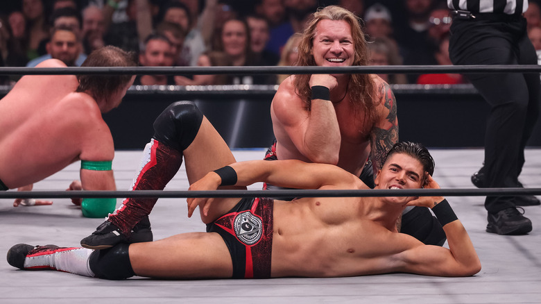 Chris Jericho and Sammy Guevara posing
