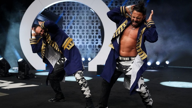 The Young Bucks make an entrance