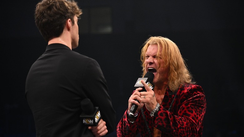 Chris Jericho yells at Nick Wayne