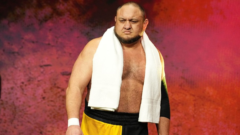 Samoa Joe makes an entrance