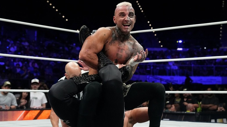 Darby Allin locks in a Scorpion Deathlock