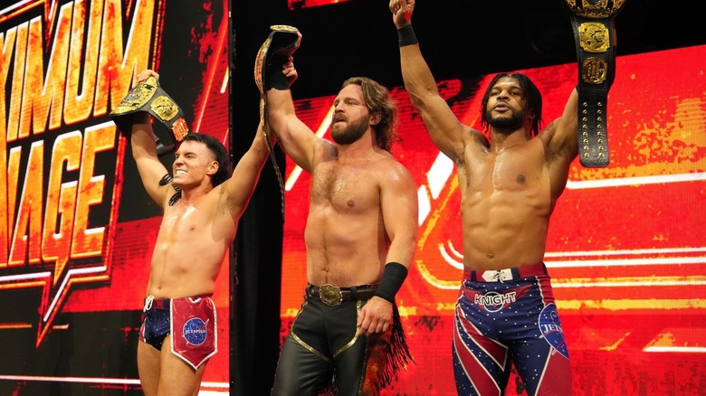 Hangman Page celebrates with JetSpeed