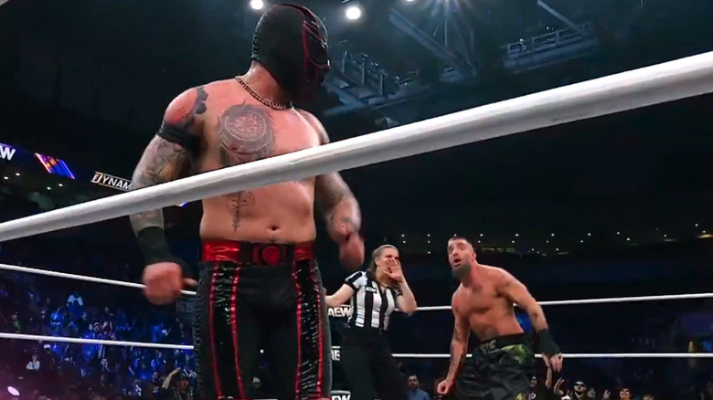 El Clon stares down Mark Briscoe on "AEW Dynamite"