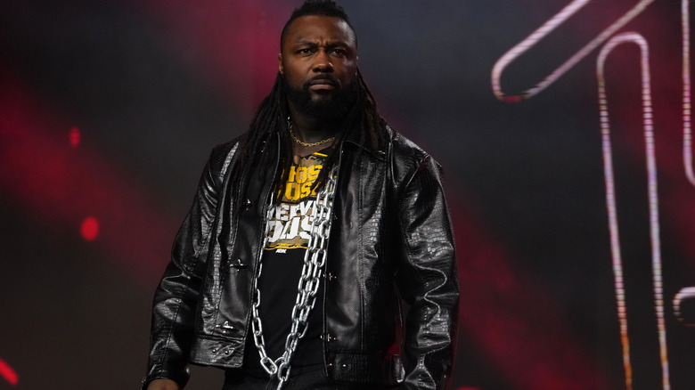 Swerve Strickland makes his way down to the ring for a promo segment on an episode of "AEW Dynamite."