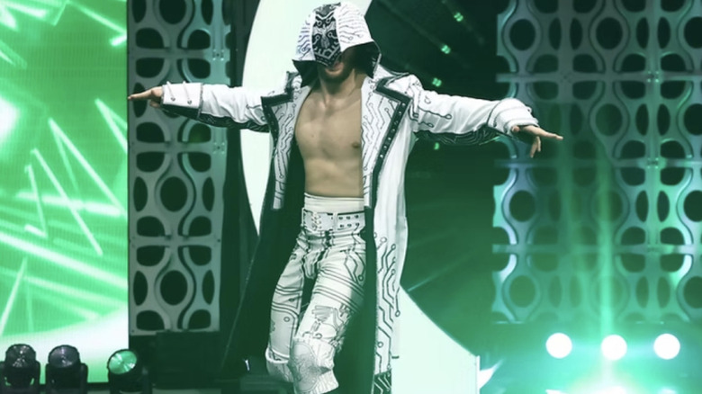 Will Ospreay poses on stage on "AEW Dynamite."