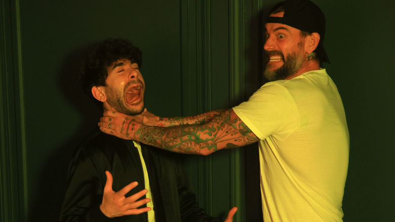 CM Punk choking Tony Khan
