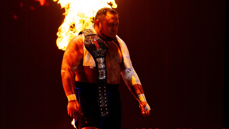Samoa Joe makes an entrance