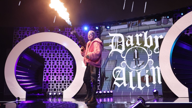 Darby Allin with flamethrower