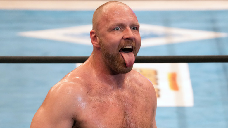 Jon Moxley sticking his tongue out