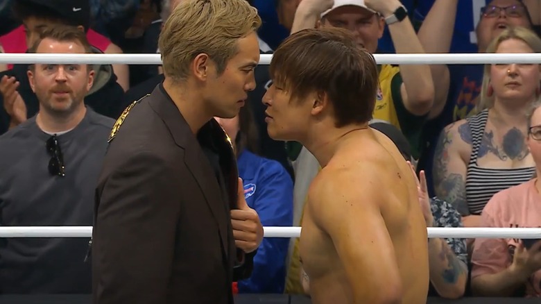 Kazuchika Okada and Kota Ibushi face off