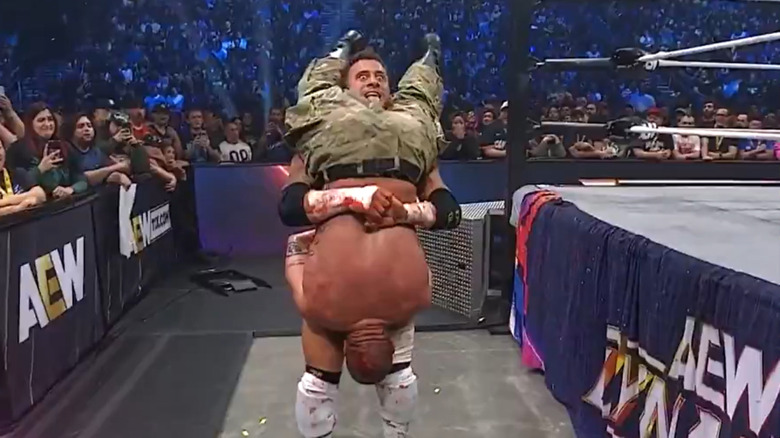 MJF looks to piledrive Mark Briscoe onto concrete on "AEW Dynamite"