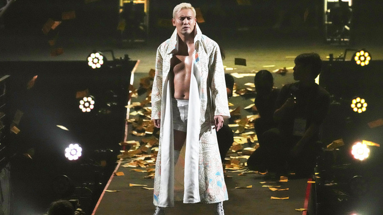 Kazuchika Okada makes an entrance