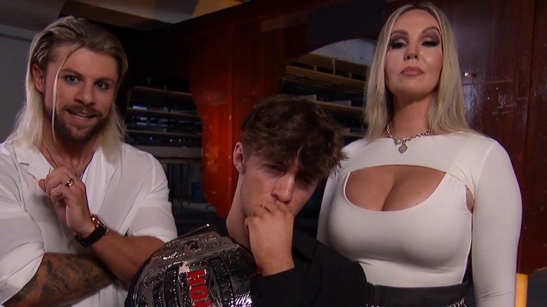 Nick Wayne flanked by Kip Sabian and Shayna Wayne