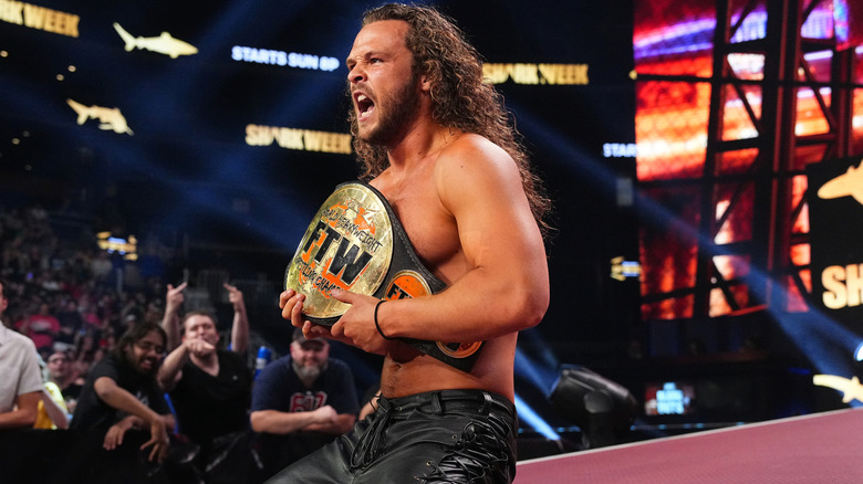 Jack Perry with FTW title