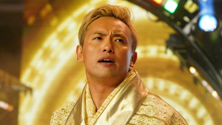 Kazuchika Okada makes an entrance
