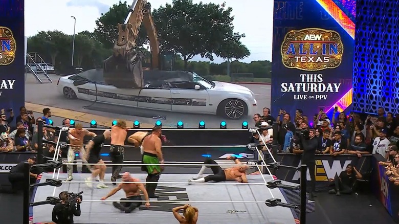Swerve Strickland destroys a limo during "AEW Dynamite"