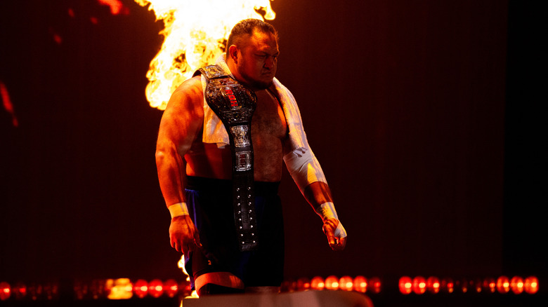 Samoa Joe makes an entrance