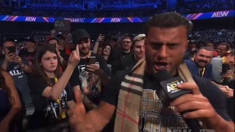MJF with a microphone in-hand