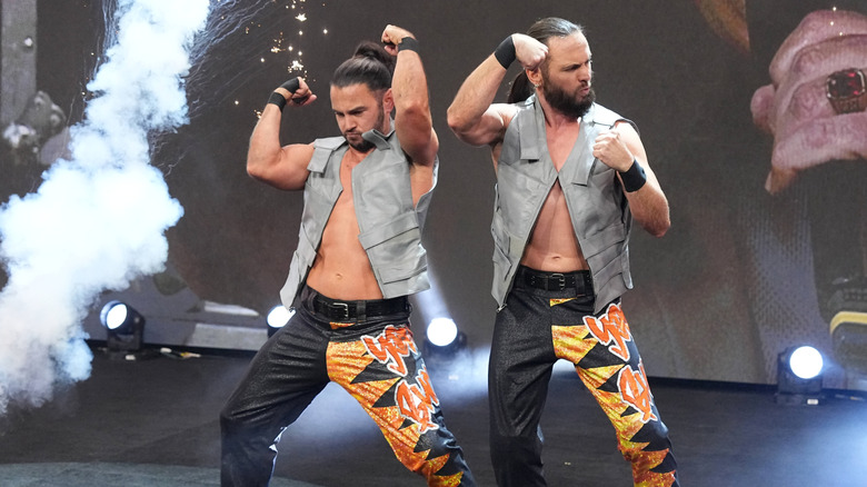 The Young Bucks flinch at their pyro