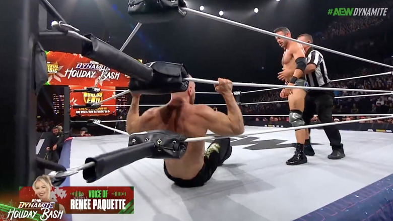 Moxley and Strong in the ring