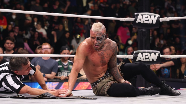 Darby Allin in the ring after a match