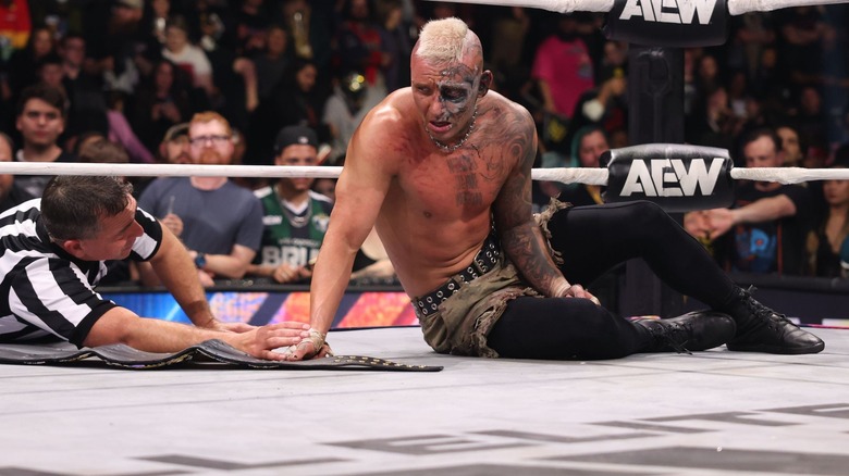 Darby Allin in the ring after a match