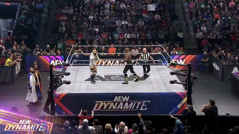 Ricochet and Lashley both in the ring