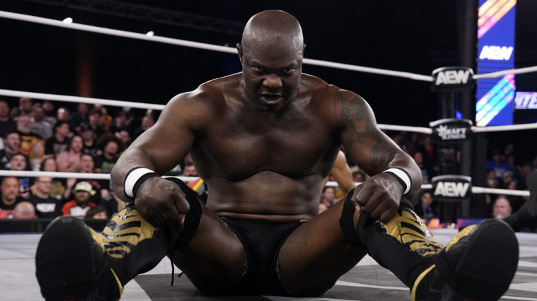 Benjamin sitting up in the ring