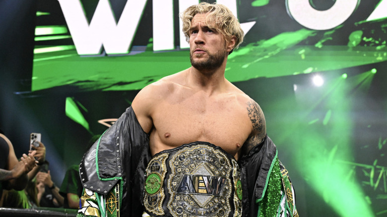 Ospreay standing on the entrance ramp