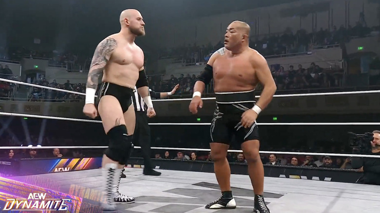 Kidd and Ishii in the ring