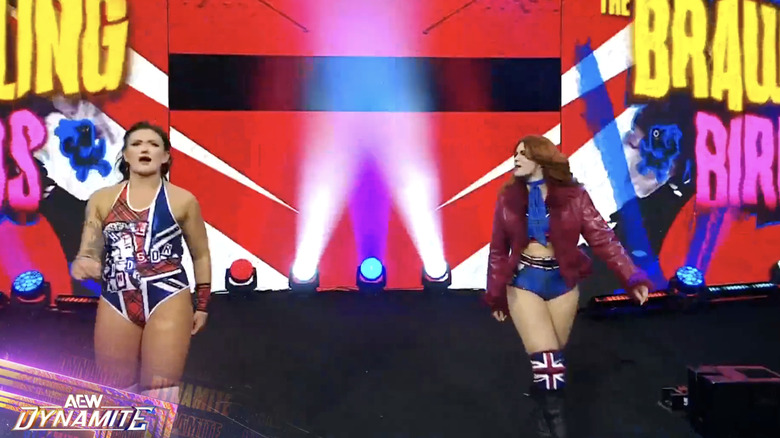 The Brawling Birds on the entrance ramp