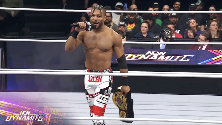 Knight talking in the ring