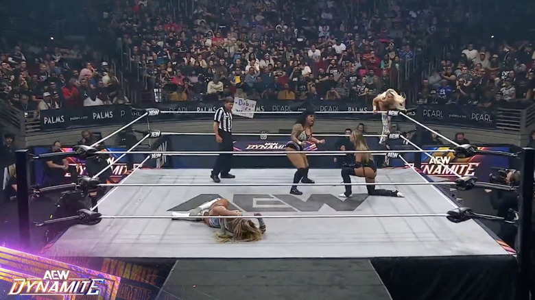 All four women in the ring