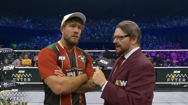 Ospreay and Schiavone speaking