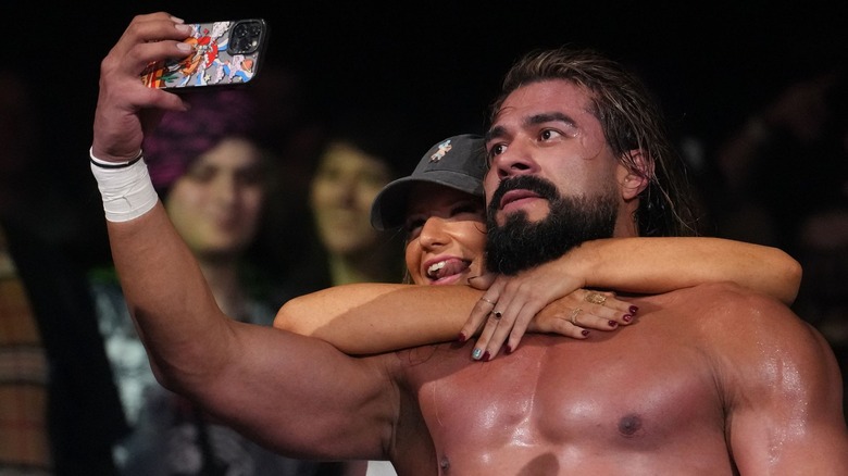 Andrade poses for a selfie