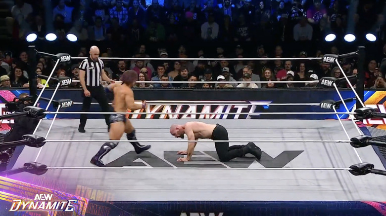 Austin and Moxley in the ring