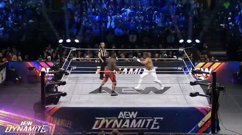 Strickland and Andrade in the ring