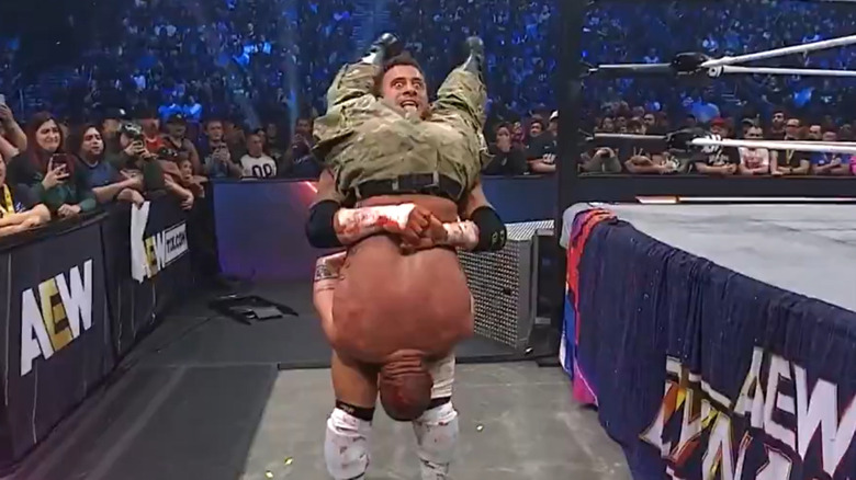 MJF looks to piledrive Mark Briscoe onto concrete on "AEW Dynamite"