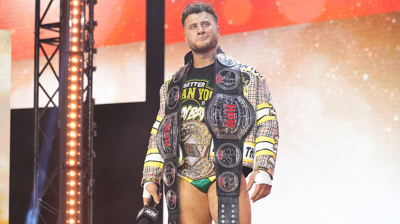 MJF on his way to the ring 