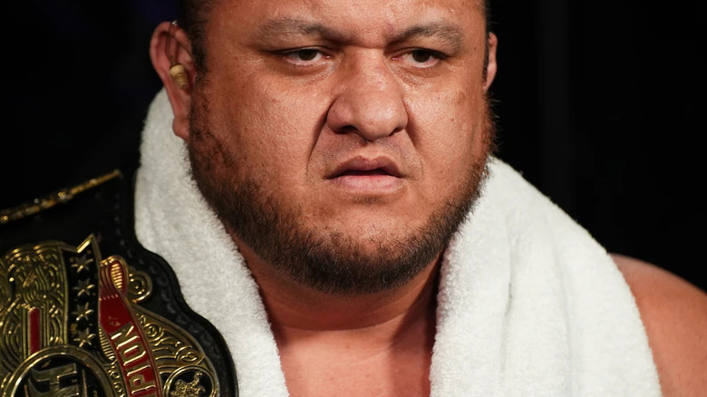 Samoa Joe staring intensely 