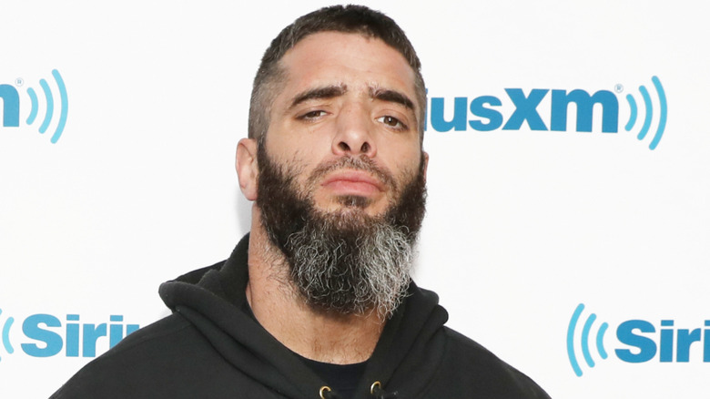 Mark Briscoe mugs for the camera