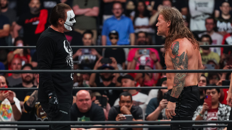 Sting and Chris Jericho face-off at AEW x NJPW Forbidden Door