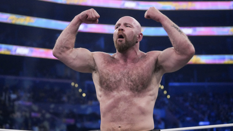 Moxley posing in the ring