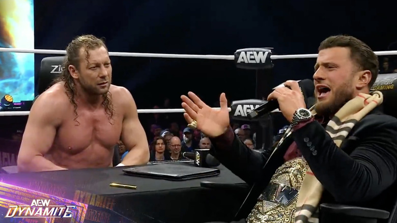 Omega and MJF at the desk