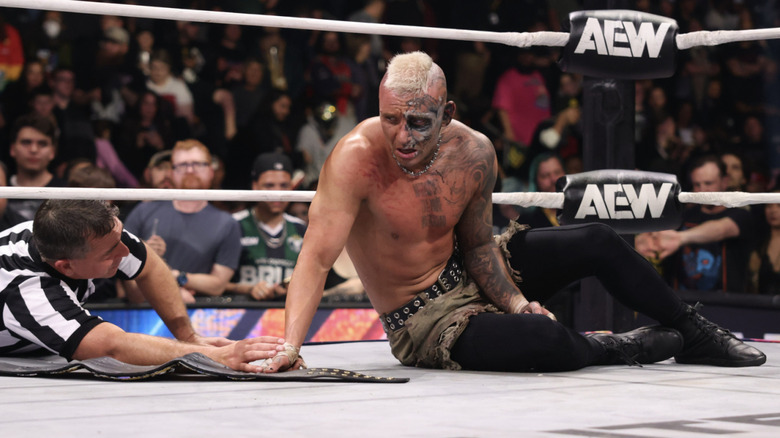Allin sitting in the ring
