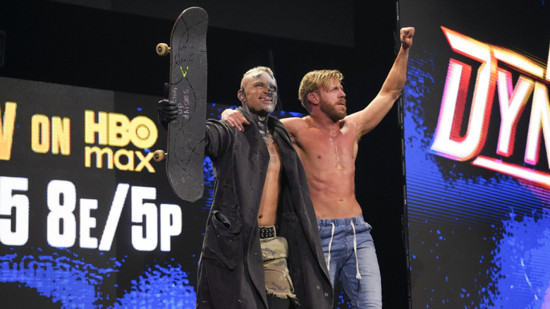 Allin and Cassidy standing on the entrance ramp