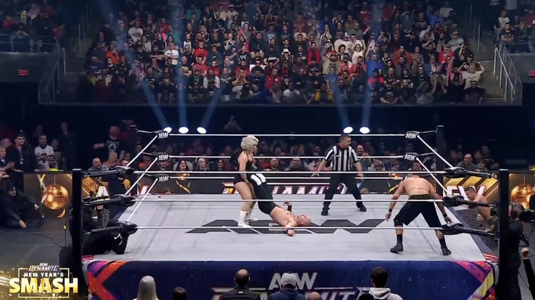 Storm, Castagnoli, and Garcia in the ring