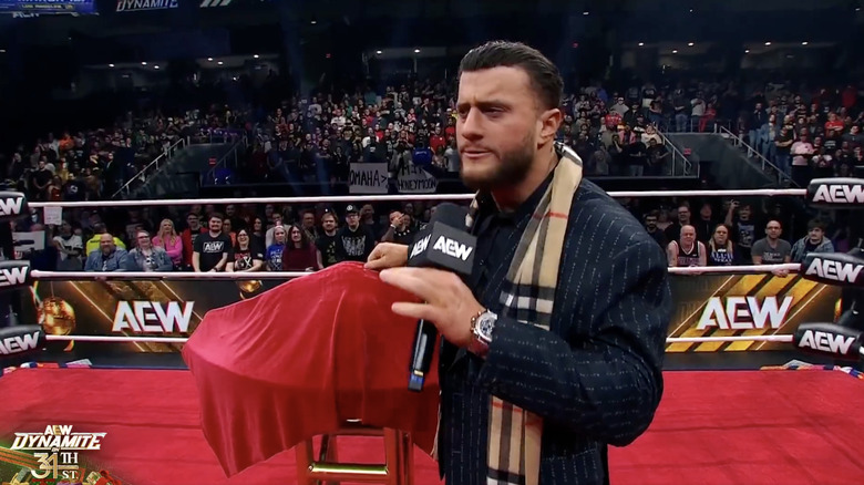 MJF speaking in the ring